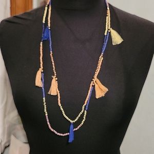 NWT Tassel Beaded Necklace